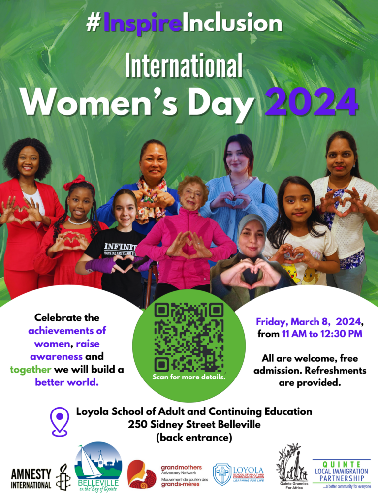 International Women's Day Free Celebration - Quinte Immigration Services